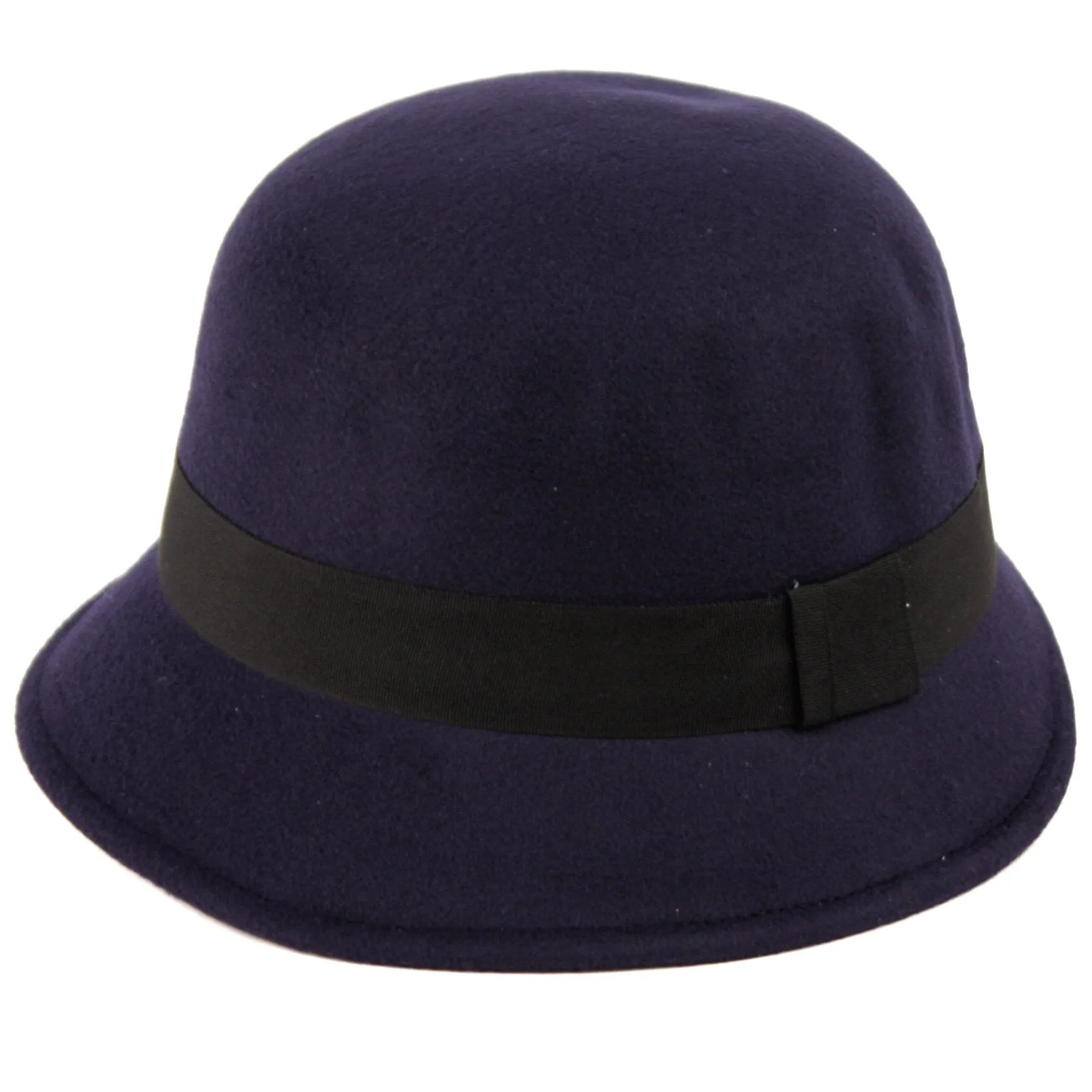 Women's 1920s Vintage Wool Felt Cloche Bucket Bowler Hat Winter
