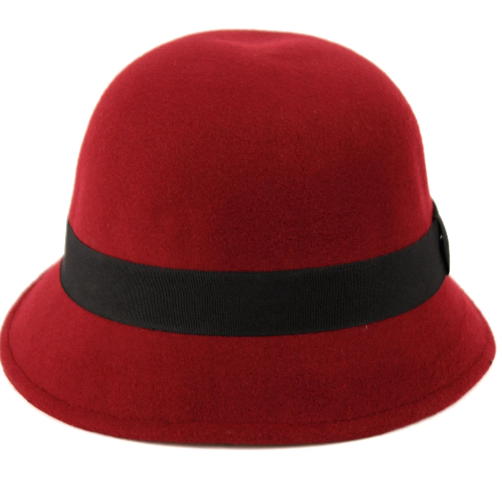 Women's 1920s Vintage Wool Felt Cloche Bucket Bowler Hat Winter
