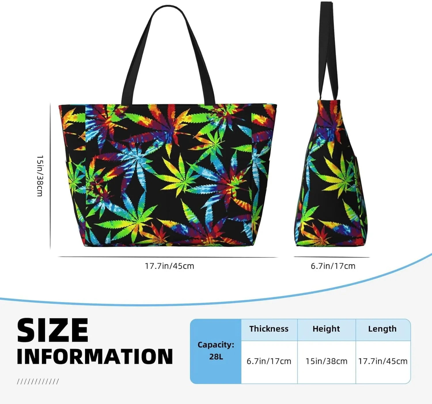 Women's Beach Tote Bag Large Waterproof Travel Bags with Pockets Sandproof Handbag for Camping Gym Pool