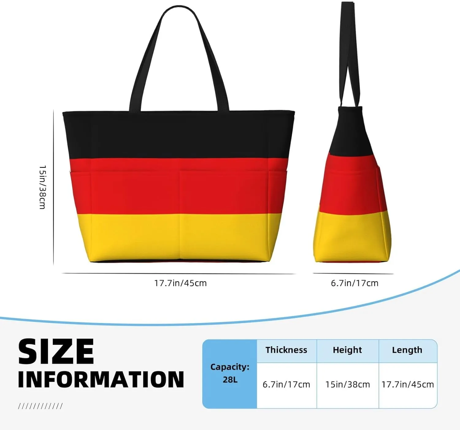 Women's Beach Travel Bags Large Waterproof Tote Bag with Pockets Sandproof Handbag for Beach Gym Vacation