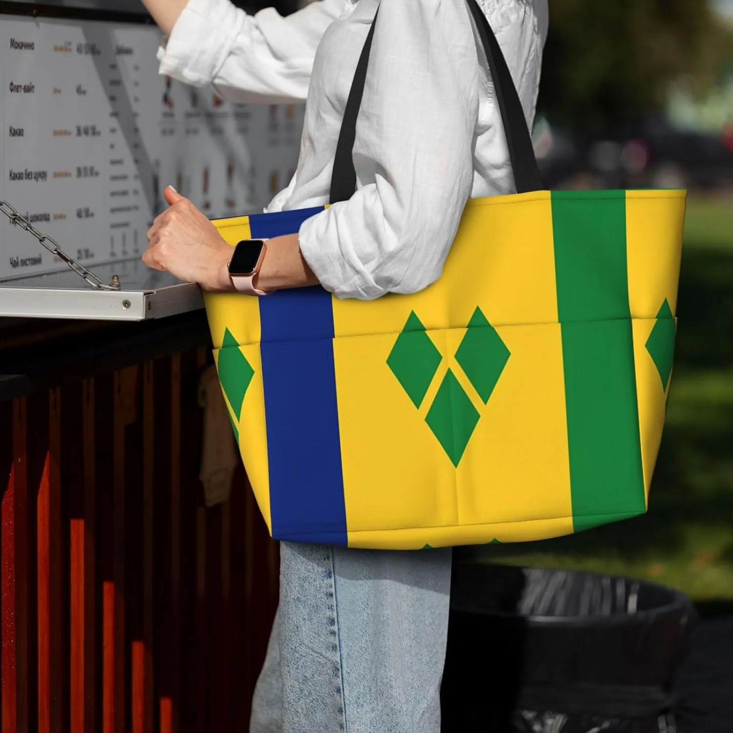 Women's Beach Travel Bags Large Waterproof Tote Bag with Pockets Sandproof Handbag for Beach Gym Vacation