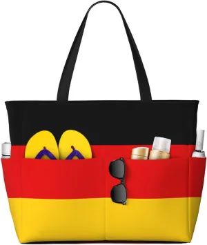 Women's Beach Travel Bags Large Waterproof Tote Bag with Pockets Sandproof Handbag for Beach Gym Vacation