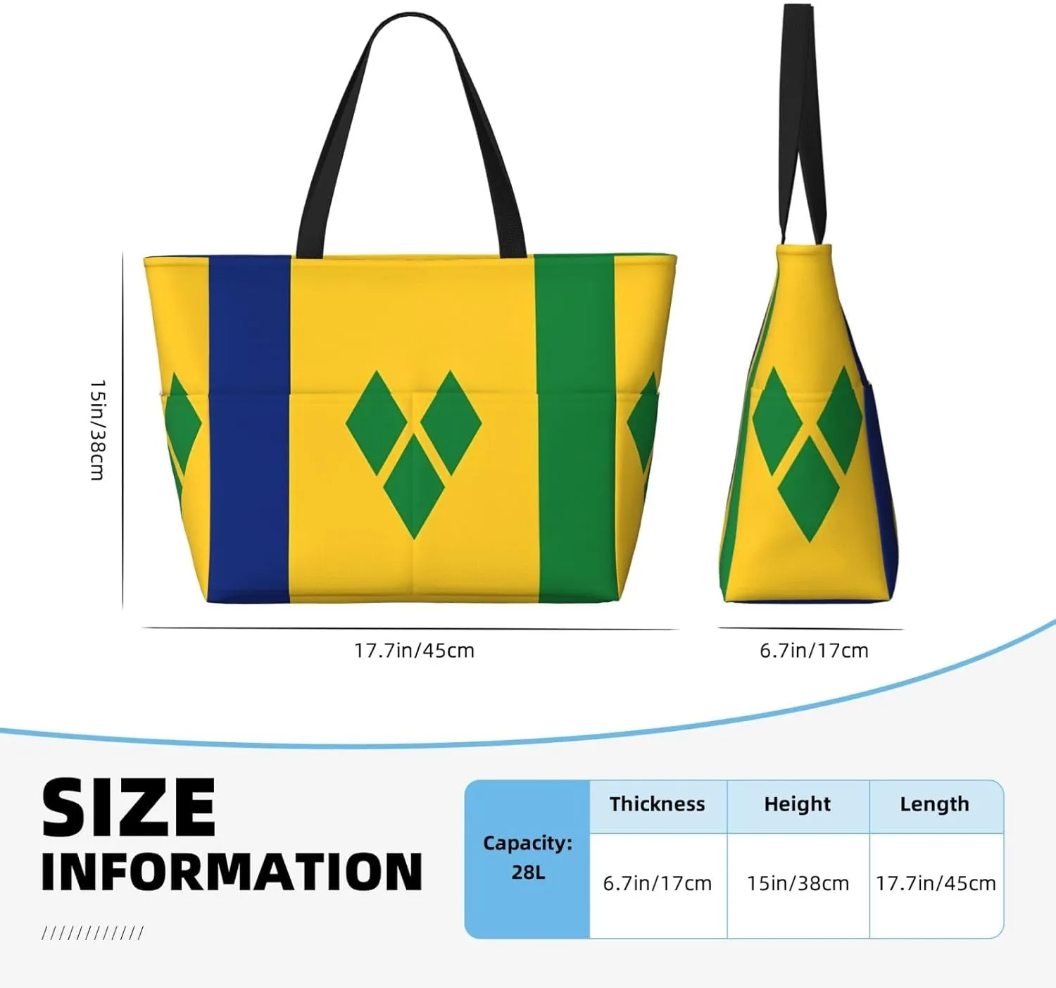 Women's Beach Travel Bags Large Waterproof Tote Bag with Pockets Sandproof Handbag for Beach Gym Vacation