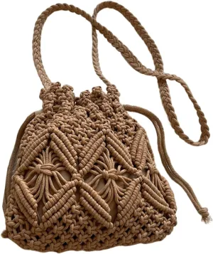 Women's Boho Drawstring Crossbody Bag Beach Vacation Resort Shoulder Bags