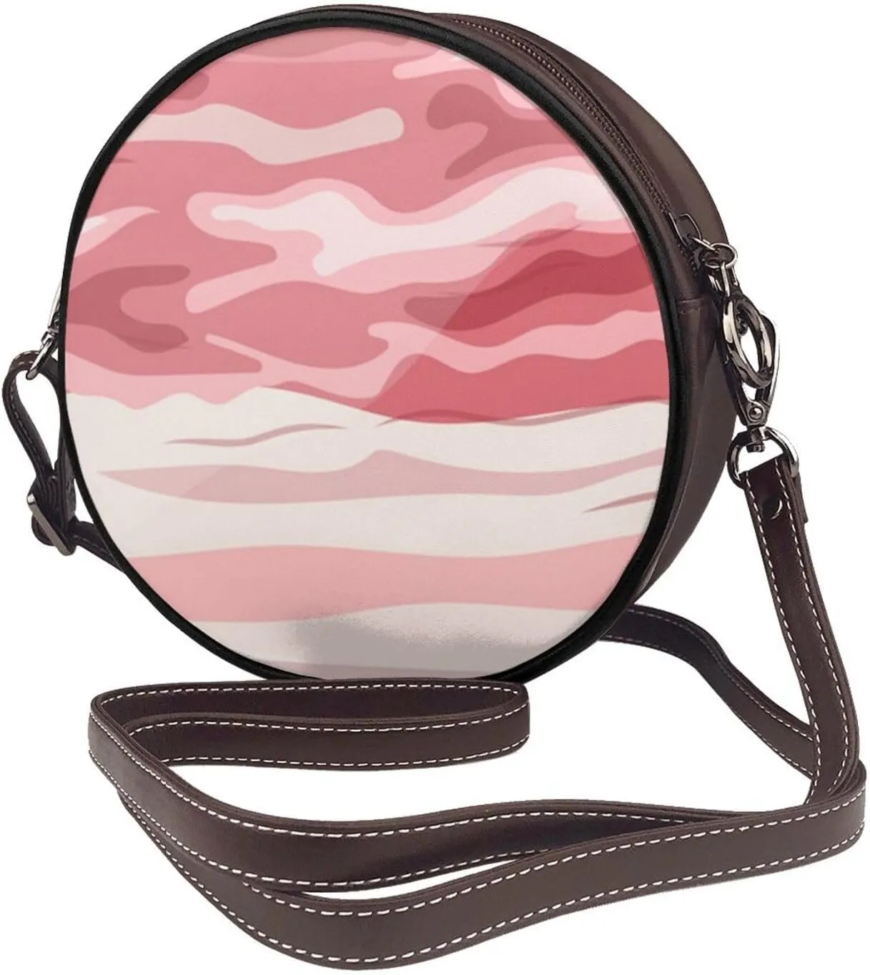 Womens Crossbody Shoulder Bag Circle Purse Clutch Evening Small PU Leather Handbag Fashion Wallet