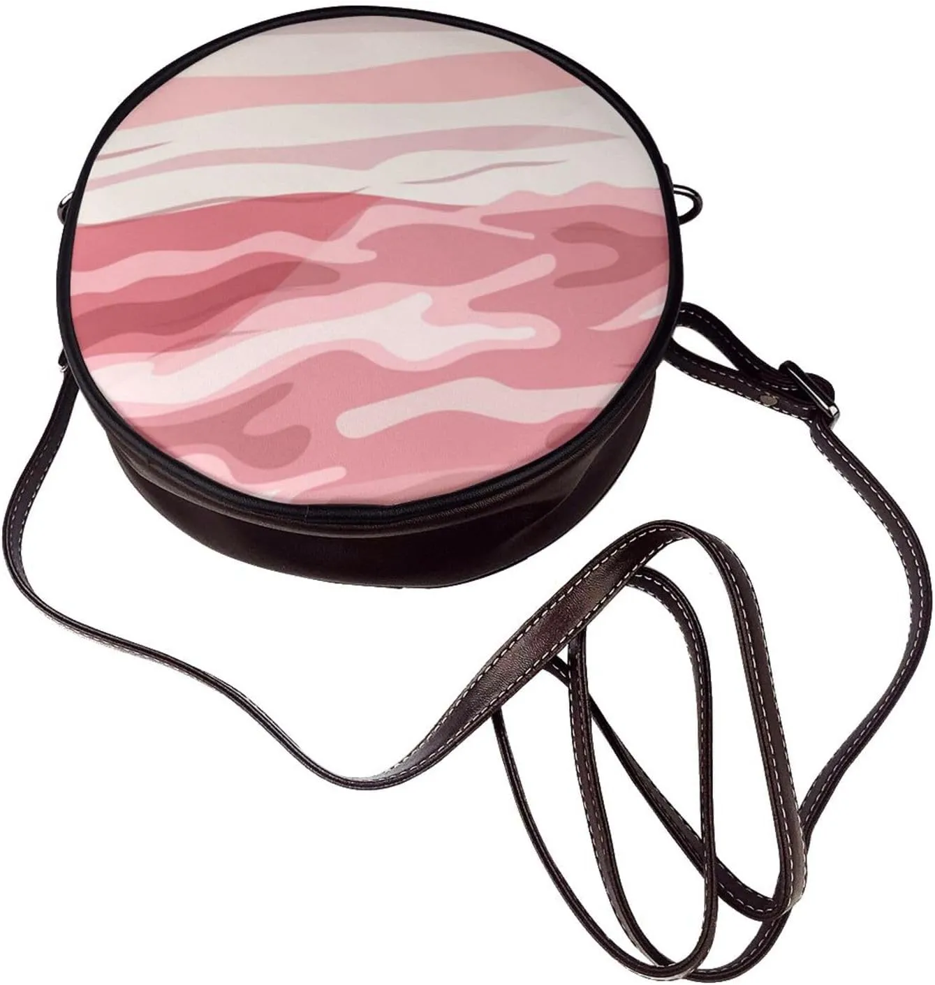 Womens Crossbody Shoulder Bag Circle Purse Clutch Evening Small PU Leather Handbag Fashion Wallet