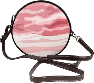 Womens Crossbody Shoulder Bag Circle Purse Clutch Evening Small PU Leather Handbag Fashion Wallet