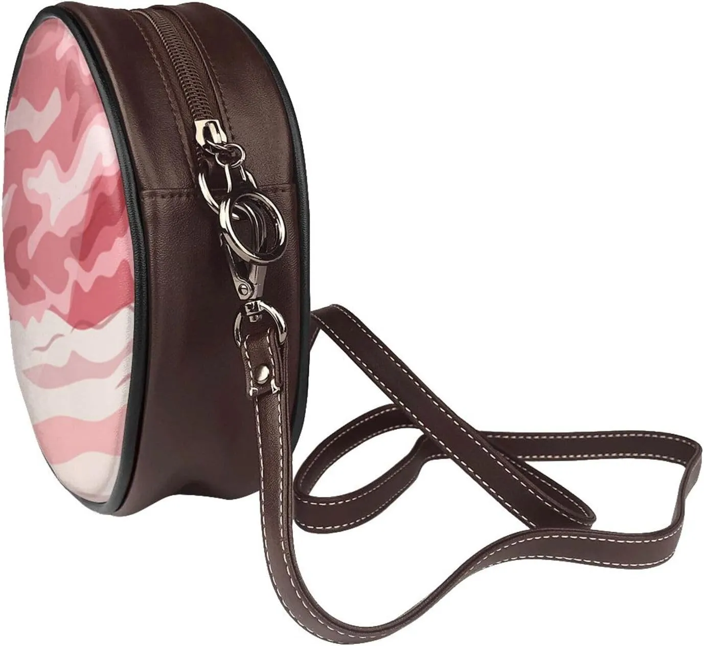 Womens Crossbody Shoulder Bag Circle Purse Clutch Evening Small PU Leather Handbag Fashion Wallet