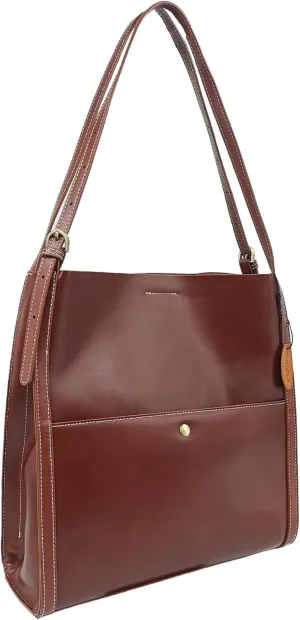 Women's Genuine Leather Medium Bucket Bag, Premium Hobo Shoulder Bag, Spacious and Versatile in daily