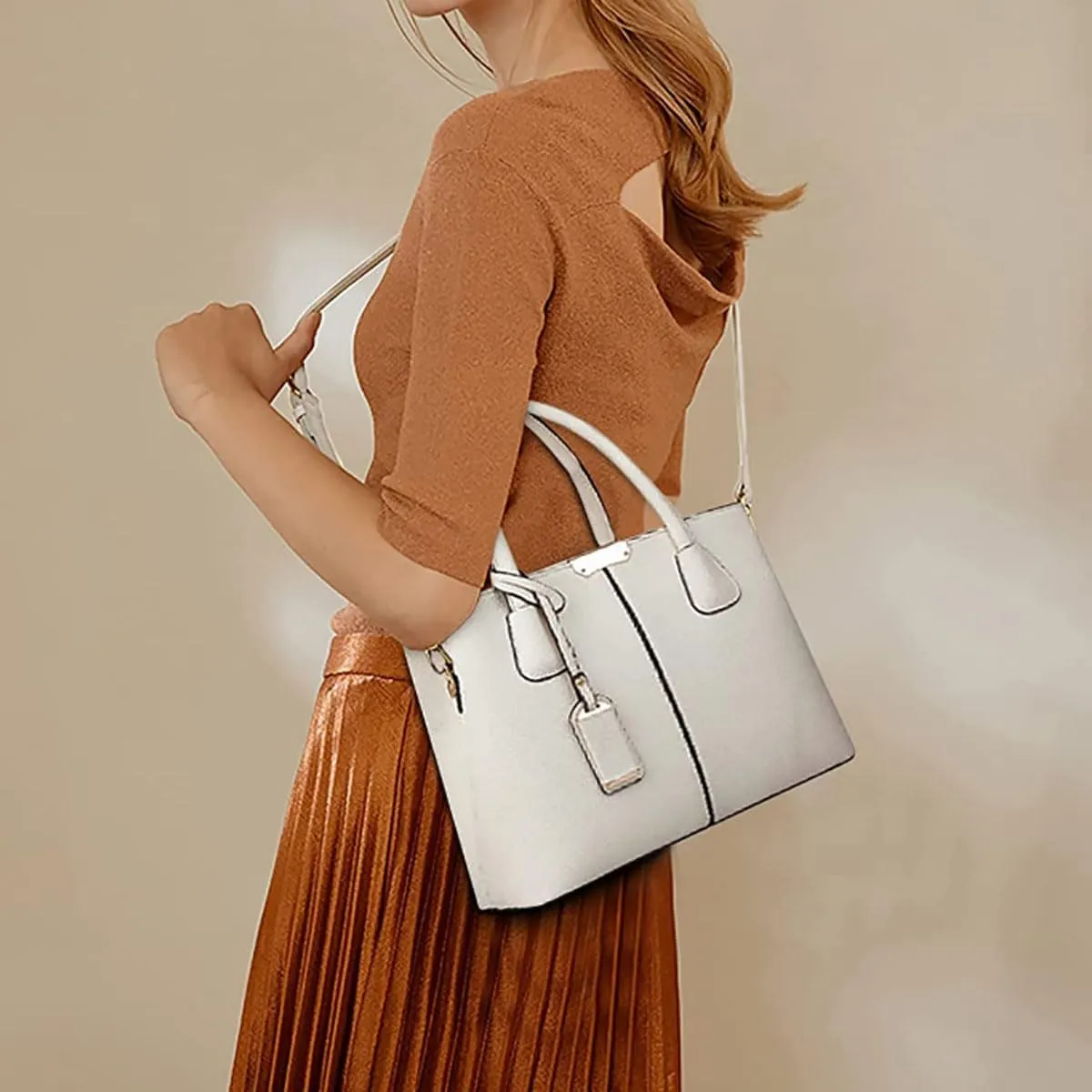 Womens Handbags and Purses Fashion Top Handle Satchel Tote PU Leather Shoulder Bags