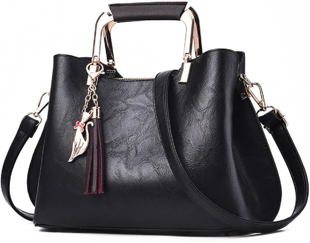 Womens Handbags and Purses Fashion Top Handle Satchel Tote PU Leather Shoulder Bags