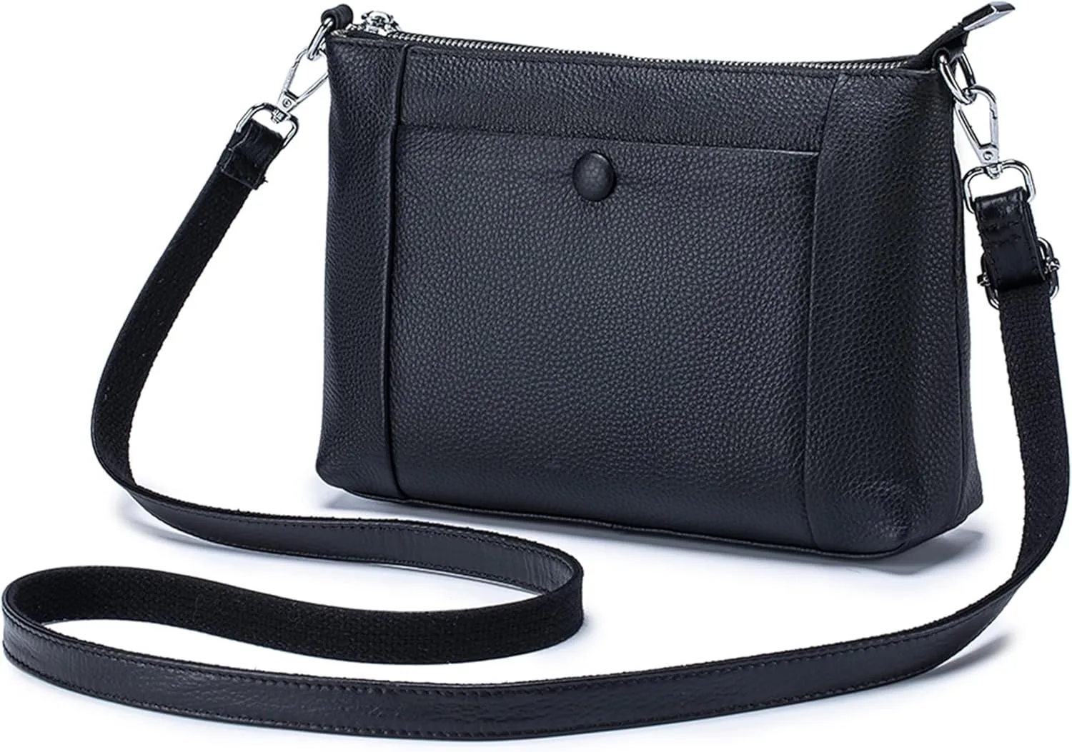 Women's Leather Satchel, Shoulder Bag for Women, Soft Genuine Leather Crossbody Purses with Zipper Closure