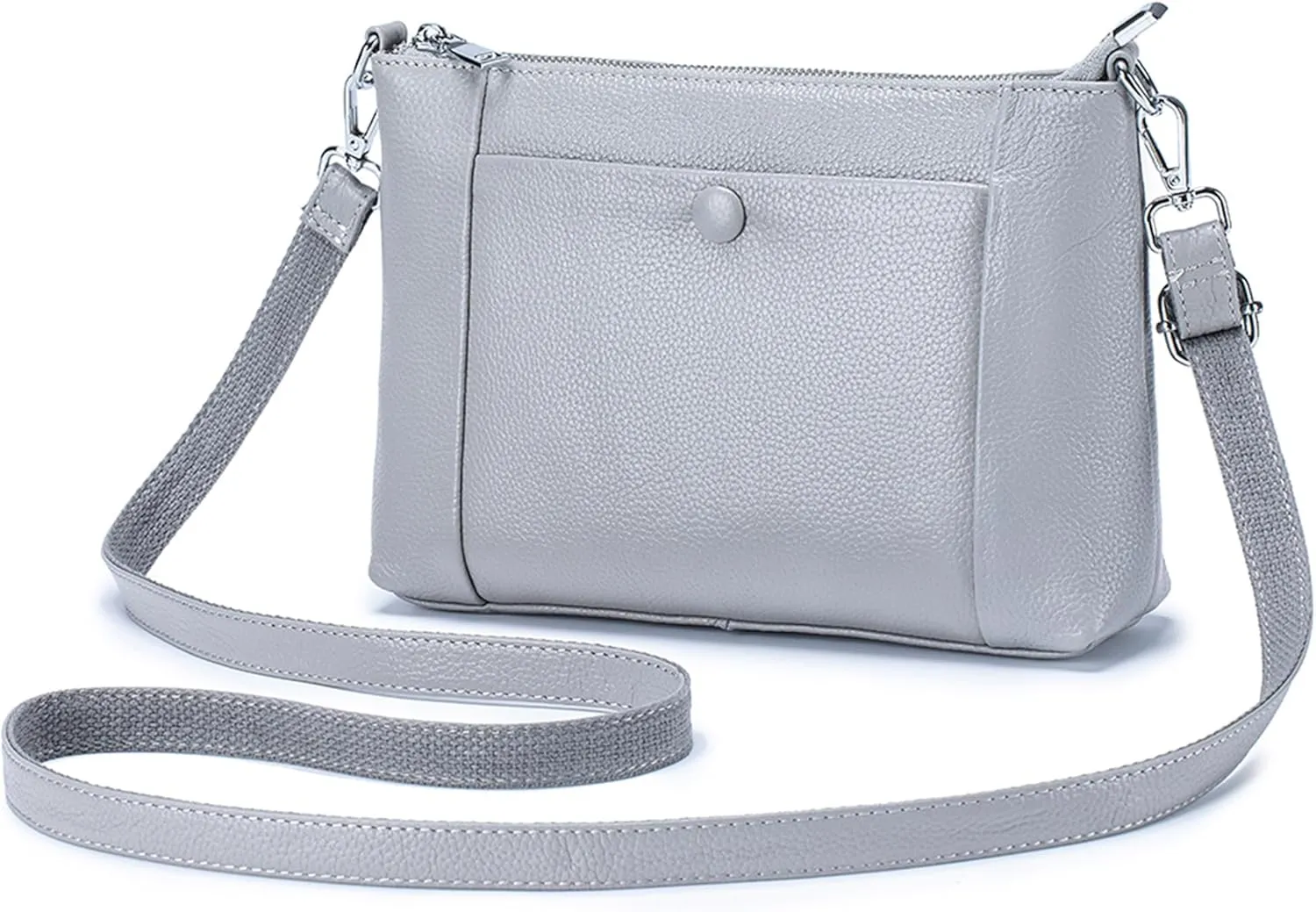 Women's Leather Satchel, Shoulder Bag for Women, Soft Genuine Leather Crossbody Purses with Zipper Closure