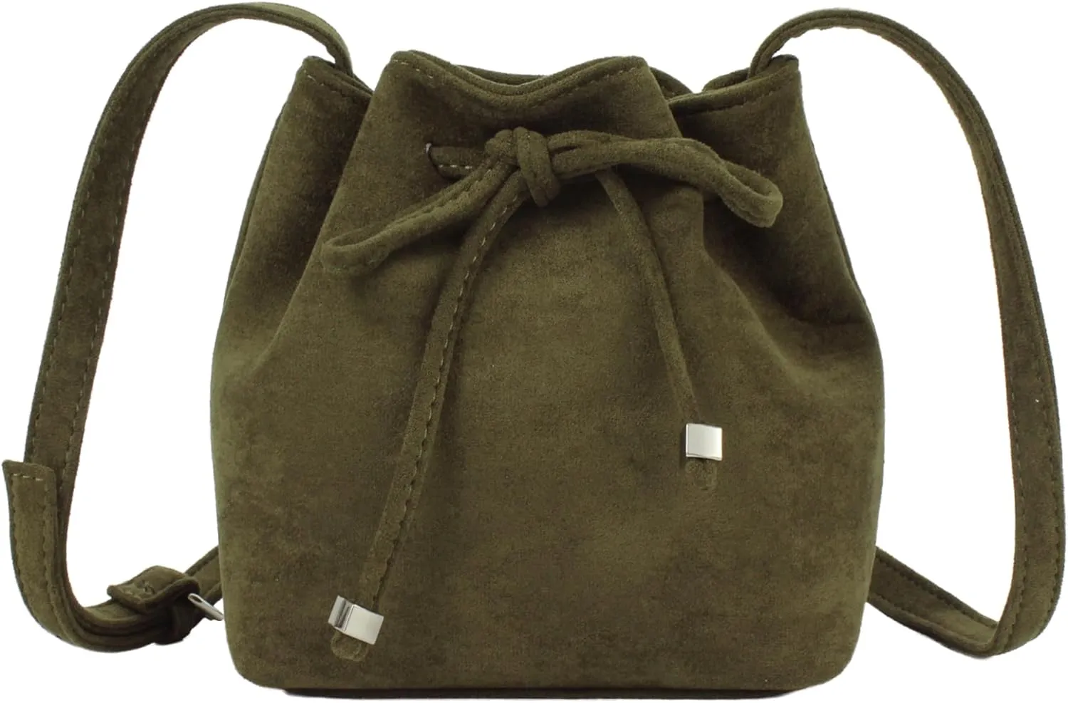 Women's Mini Bucket Bag Velvet Shoulder Hobo Bags Crossbody Purses Soft Handbag