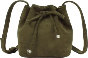 Women's Mini Bucket Bag Velvet Shoulder Hobo Bags Crossbody Purses Soft Handbag