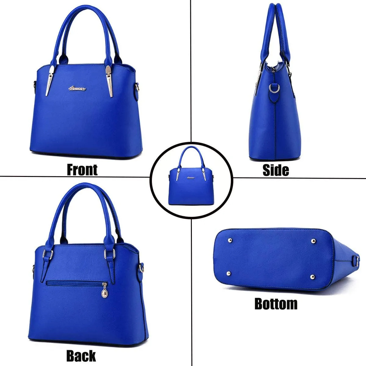 Womens Purses and Handbags Shoulder Bags Ladies Top Handle Satchel Tote Bag 3PCS