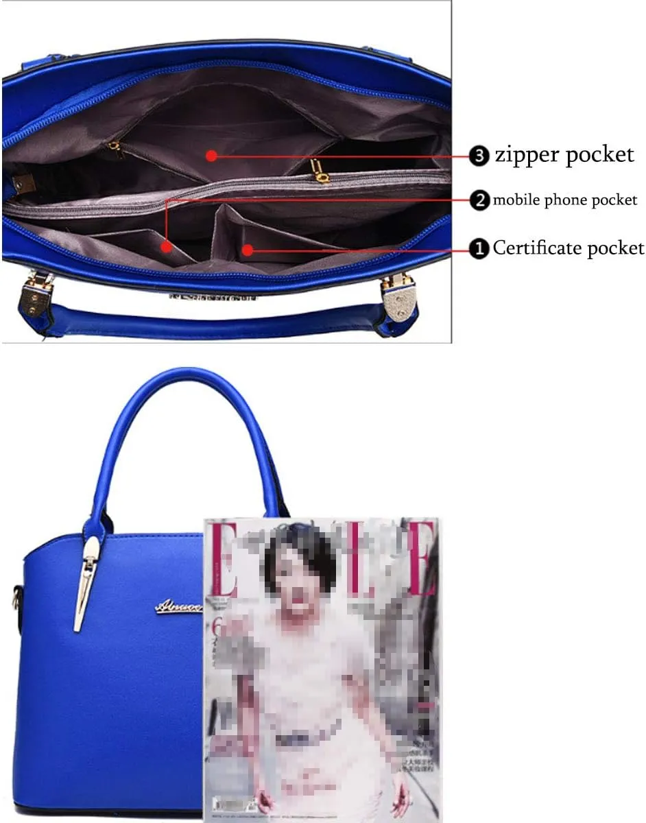 Womens Purses and Handbags Shoulder Bags Ladies Top Handle Satchel Tote Bag 3PCS