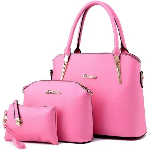 Womens Purses and Handbags Shoulder Bags Ladies Top Handle Satchel Tote Bag 3PCS