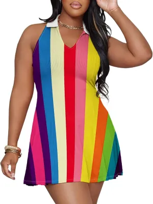 Womens Summer Dress Sexy Slim Fit V Neck Lapel Sleeveless Off Shoulder A Line Casual Bodycon Party Club Mini Dresses