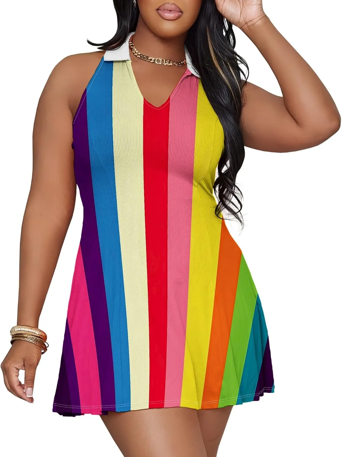 Womens Summer Dress Sexy Slim Fit V Neck Lapel Sleeveless Off Shoulder A Line Casual Bodycon Party Club Mini Dresses
