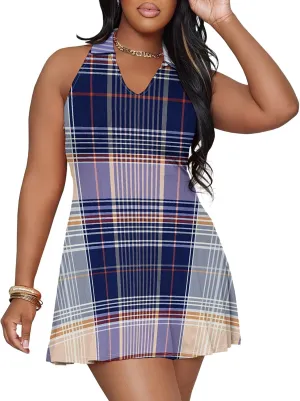 Womens Summer Dress Sexy Slim Fit V Neck Lapel Sleeveless Off Shoulder A Line Casual Bodycon Party Club Mini Dresses