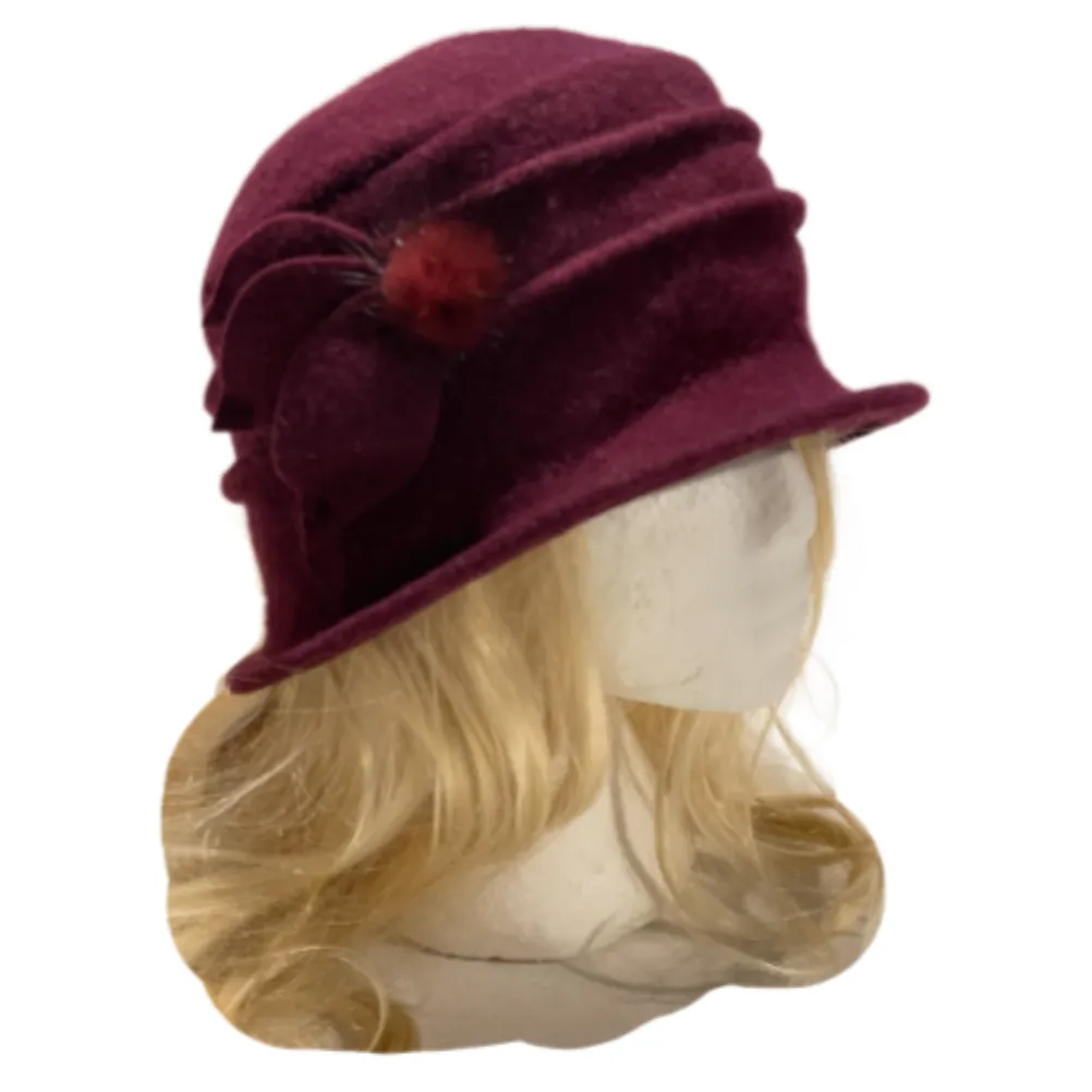Women's Vintage Gatsby Style Wool Bucket Cloche Beanies Beret Winter Hats