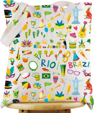 WZMPA Brazil Travel Bag Brazil Souvenir Gifts Rio De Janeiro Makeup Zipper Pouch Bag Brazil Trip Merchandise (Rio Brazil T)