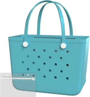 X-Large Rubber Beach Bag Tote Bag with Waterproof Zipper Inner Bag, Washable Durable Tote Bag Storage bags