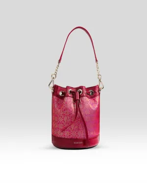 Yanay Kanchi Brocade Potli Bag Magenta & Red