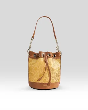 Yanay Kanchi Brocade Potli Gold & Tan