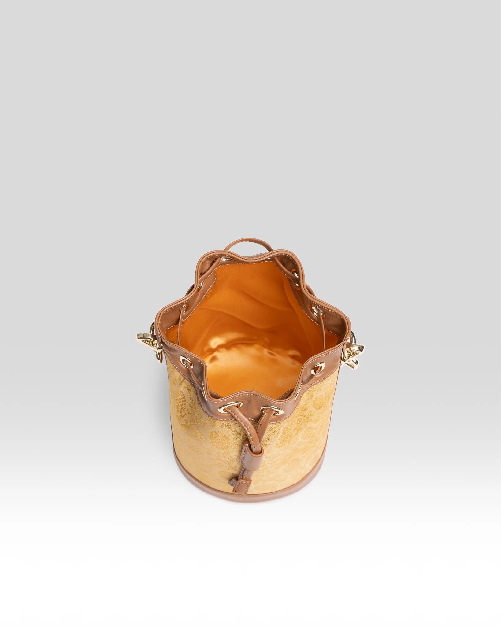 Yanay Kanchi Brocade Potli Gold & Tan