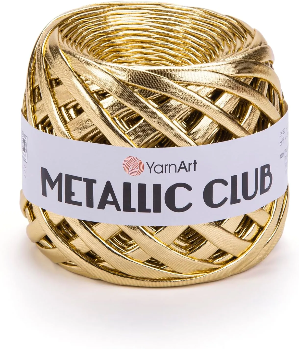 YarnArt Metallic Club – Super Bulky T-Shirt Yarn, 100% Polyester, 6.35 oz (180g), 60 yds (55m), Shiny Multicolor Thread for Handbags, Chic Night Bags, and Crochet Projects (8105)