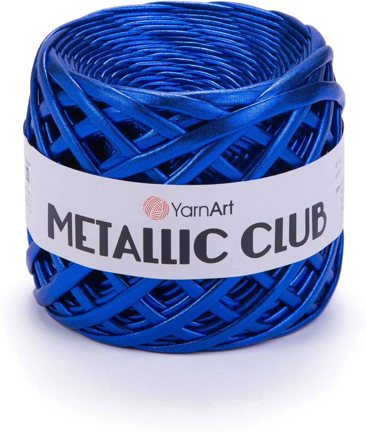 YarnArt Metallic Club Yarn – Super Bulky T-Shirt Yarn, 100% Polyester, 6.35 oz (180g), 60 yds (55m), Shiny Multicolor Thread for Handbags, Chic Night Bags, and Crochet Projects (8118)
