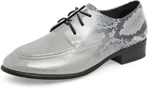 YDN Women Classic Round Toe Business Oxfords Lace Up Formal Wingtip Brogue Low Heel Dressy Shoes Size 4-15 US
