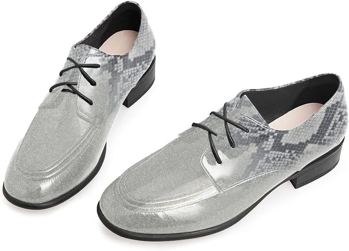 YDN Women Classic Round Toe Business Oxfords Lace Up Formal Wingtip Brogue Low Heel Dressy Shoes Size 4-15 US