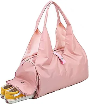 Yoga Mat Gym Bag Fitness Bags for Women Men Training Sac De Sport Travel Gymtas Nylon Outdoor Travel Sports Carry On Gym Bag (Pink)