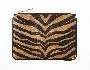 ZEBRA PRINT TRIMMED POUCH