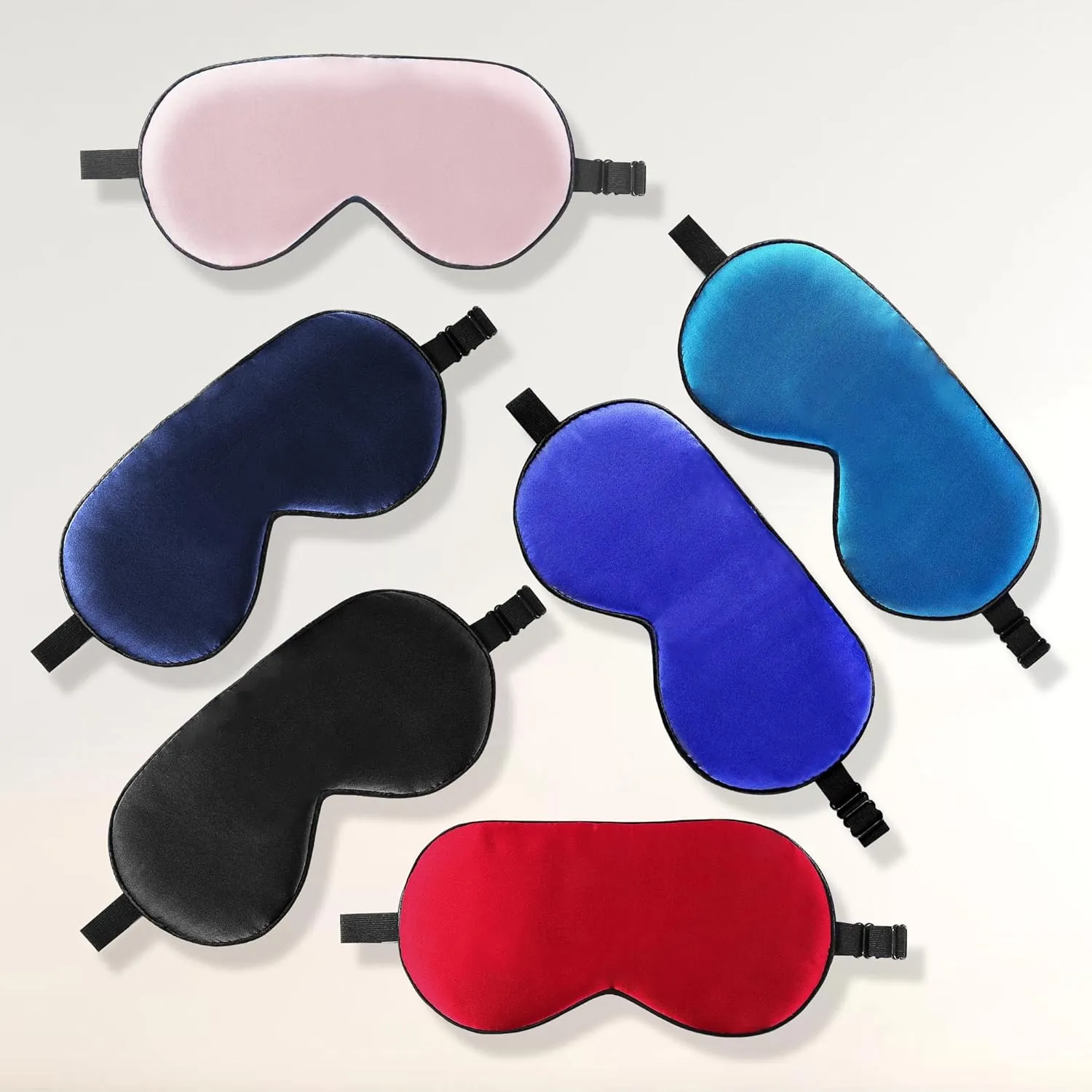 ZIMASILK 2 Pack 100% Natural Silk Sleep Mask, Adjustable Super-Smooth Soft Eye Mask for Sleep, Multiple Color Options (Navy Blue   Pink)