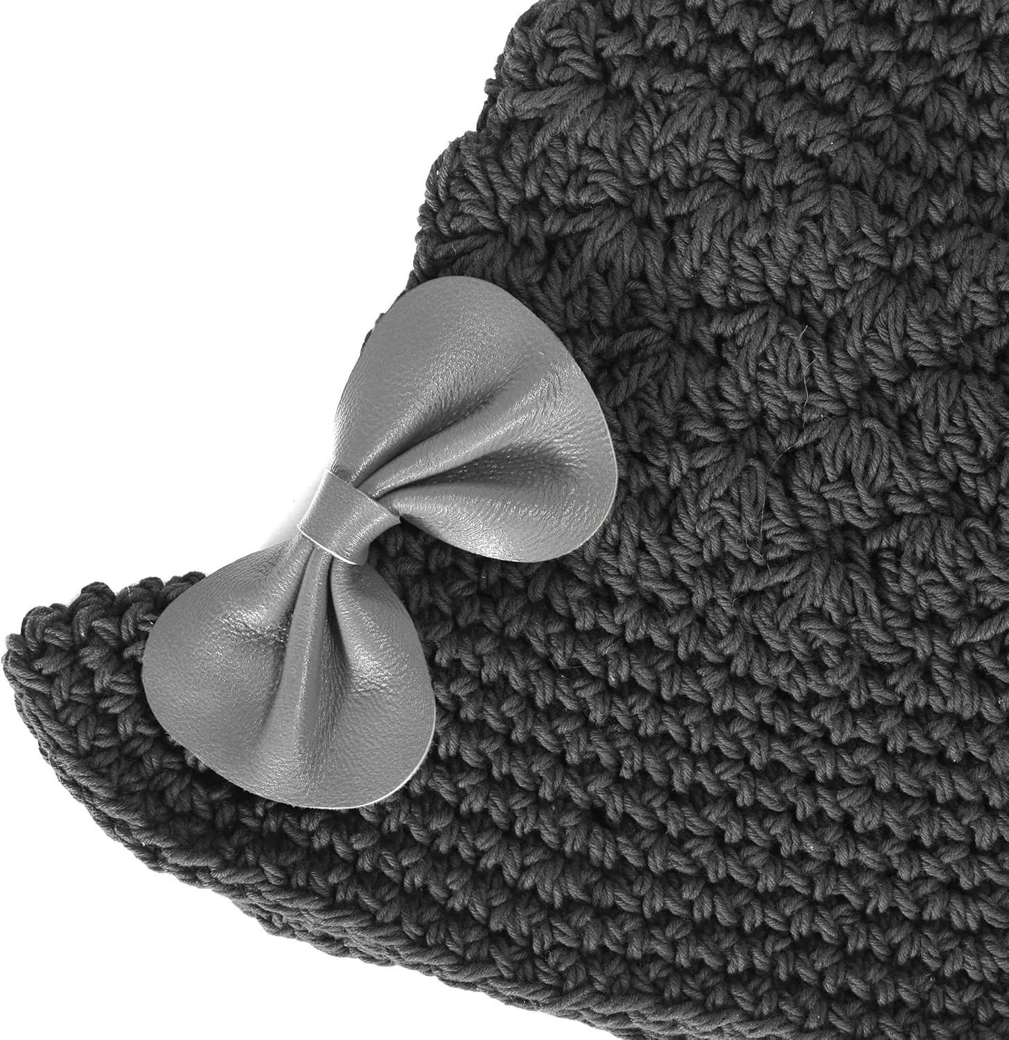ZLYC Women Winter Crochet Bucket Hat Handmade Cotton Knit Cloche Bowler Hats