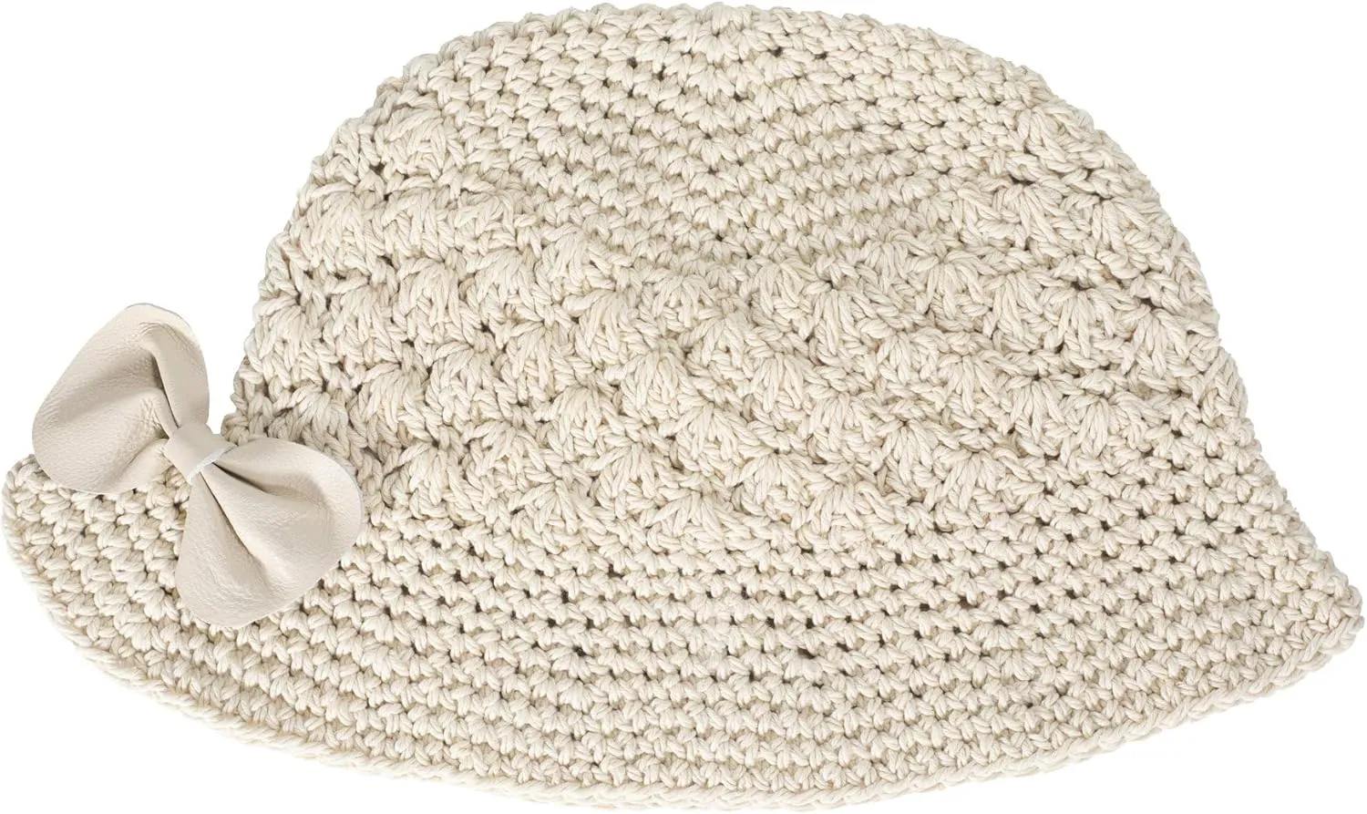ZLYC Women Winter Crochet Bucket Hat Handmade Cotton Knit Cloche Bowler Hats