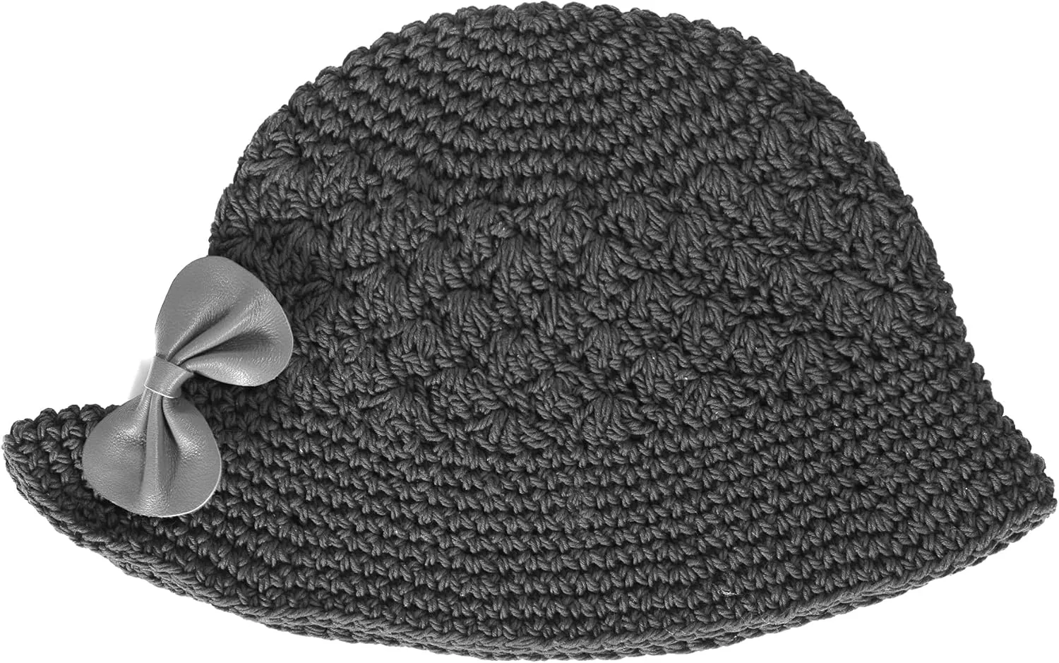 ZLYC Women Winter Crochet Bucket Hat Handmade Cotton Knit Cloche Bowler Hats