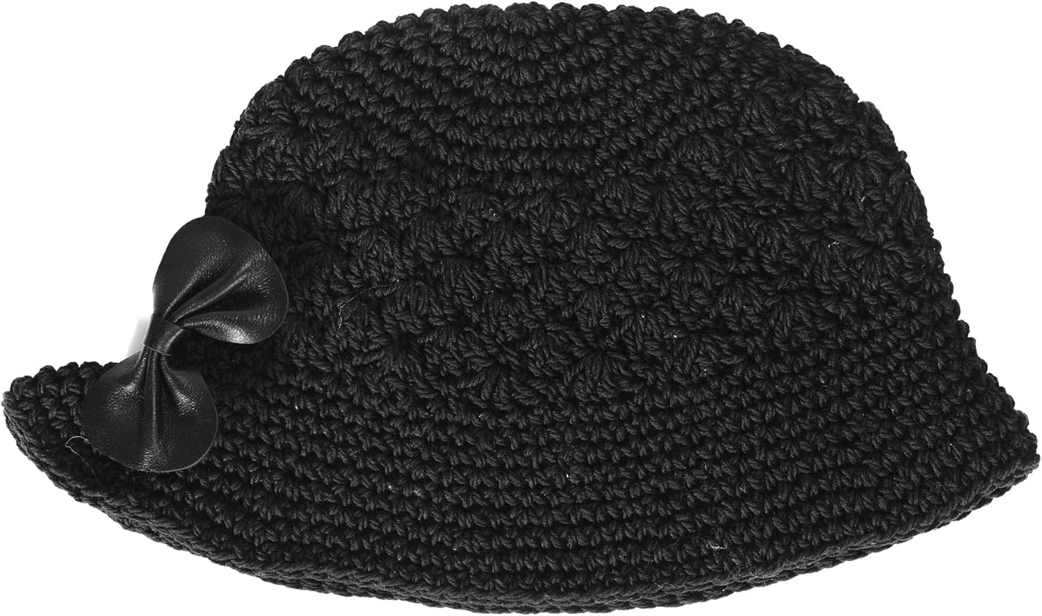 ZLYC Women Winter Crochet Bucket Hat Handmade Cotton Knit Cloche Bowler Hats