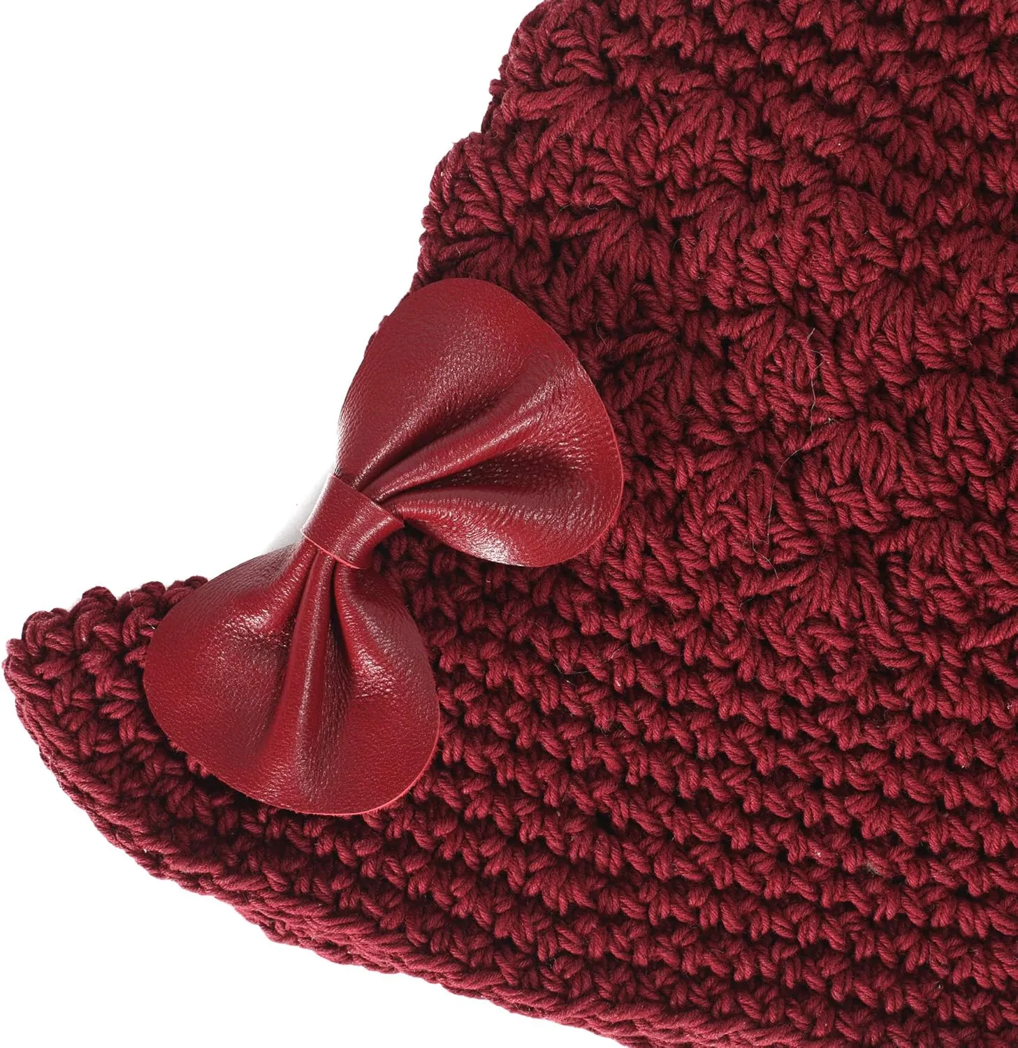 ZLYC Women Winter Crochet Bucket Hat Handmade Cotton Knit Cloche Bowler Hats