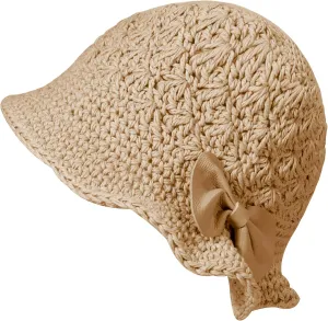 ZLYC Women Winter Crochet Bucket Hat Handmade Cotton Knit Cloche Bowler Hats