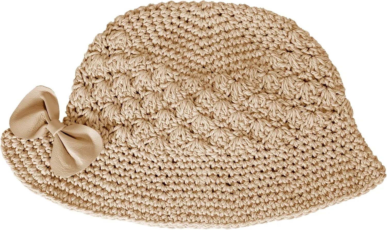 ZLYC Women Winter Crochet Bucket Hat Handmade Cotton Knit Cloche Bowler Hats