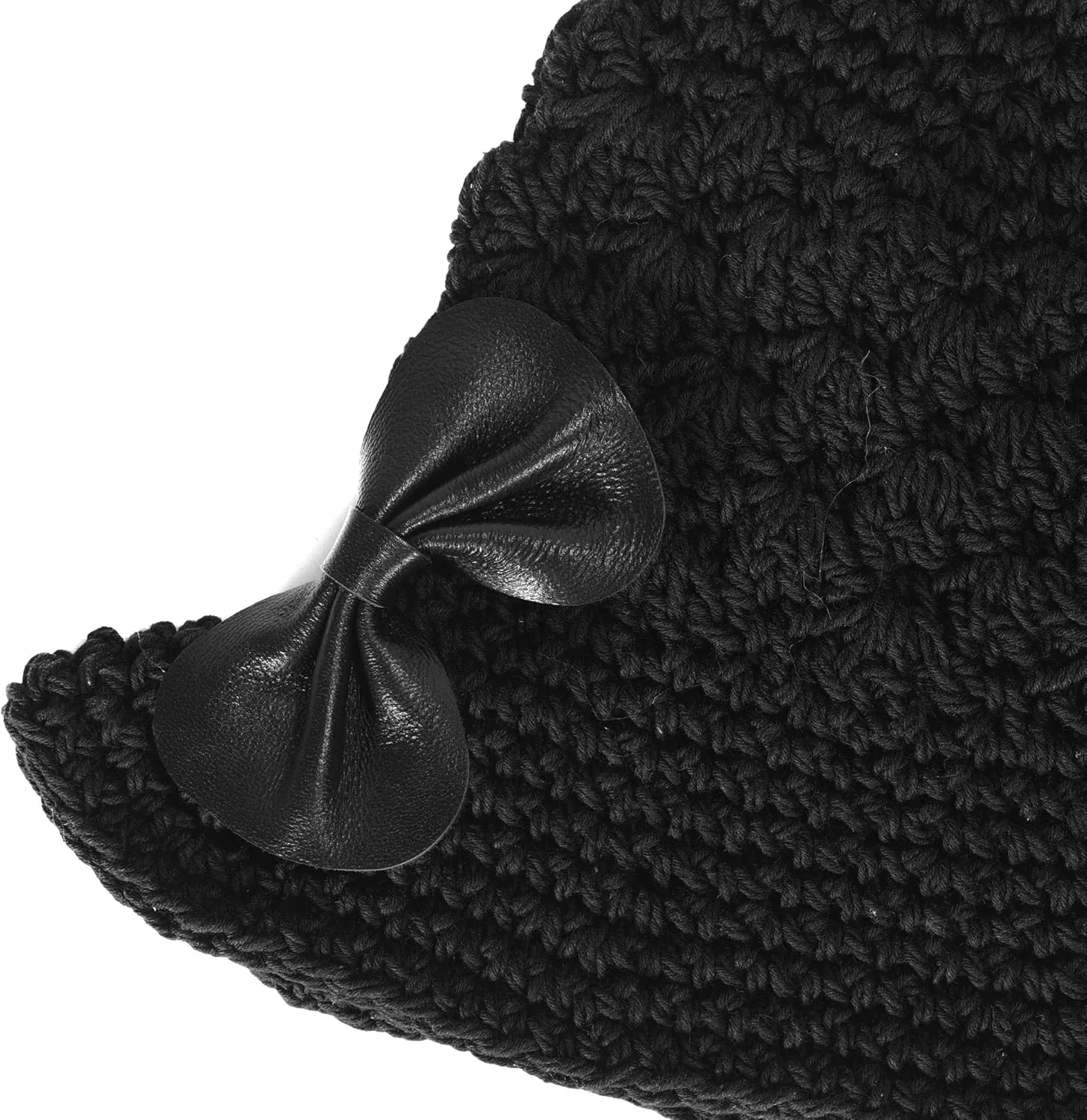ZLYC Women Winter Crochet Bucket Hat Handmade Cotton Knit Cloche Bowler Hats