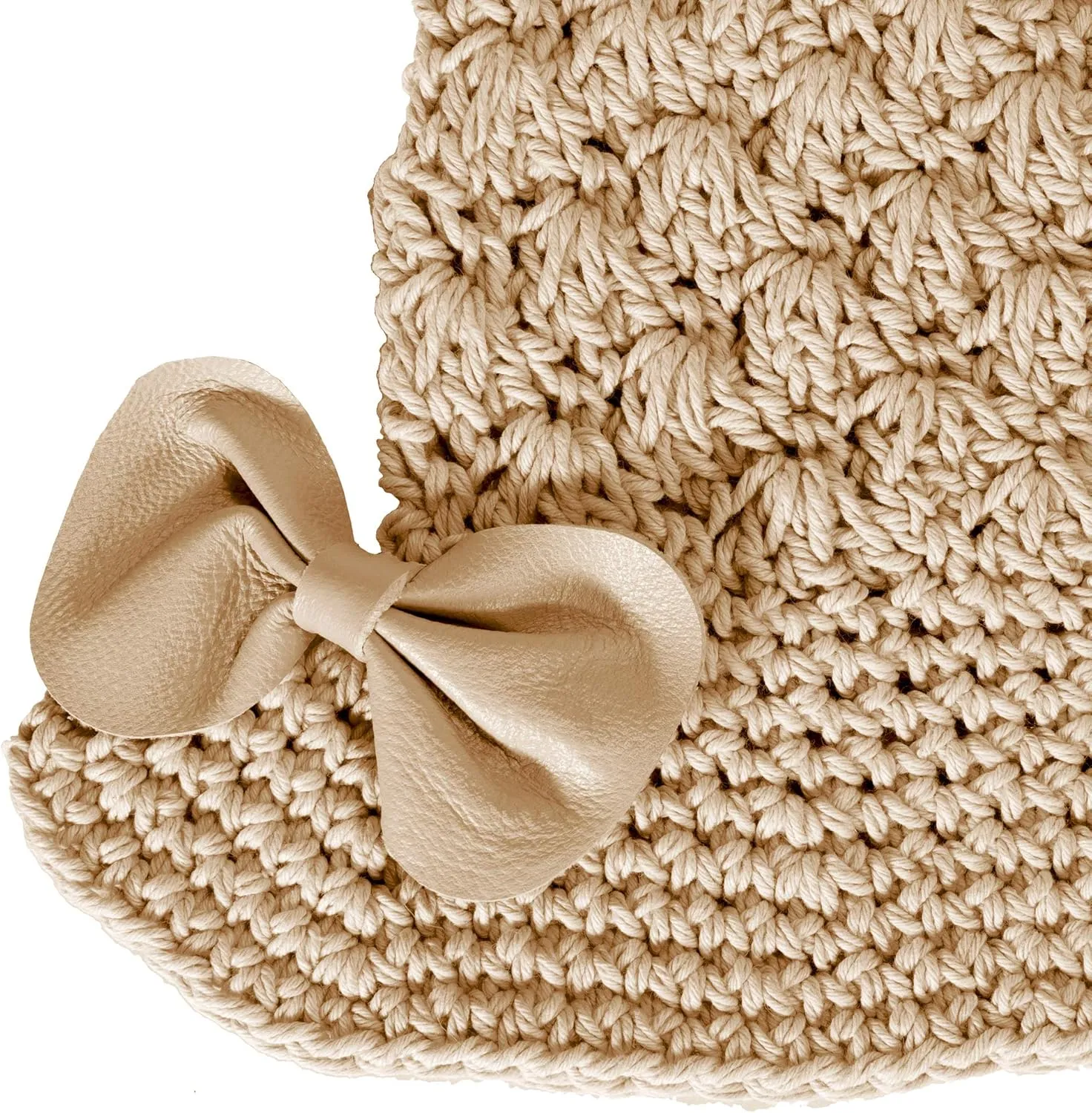 ZLYC Women Winter Crochet Bucket Hat Handmade Cotton Knit Cloche Bowler Hats