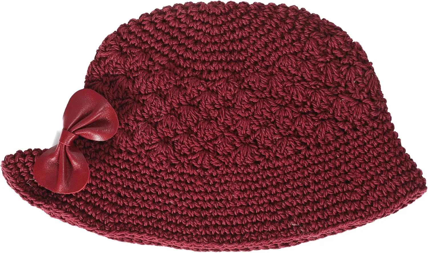 ZLYC Women Winter Crochet Bucket Hat Handmade Cotton Knit Cloche Bowler Hats
