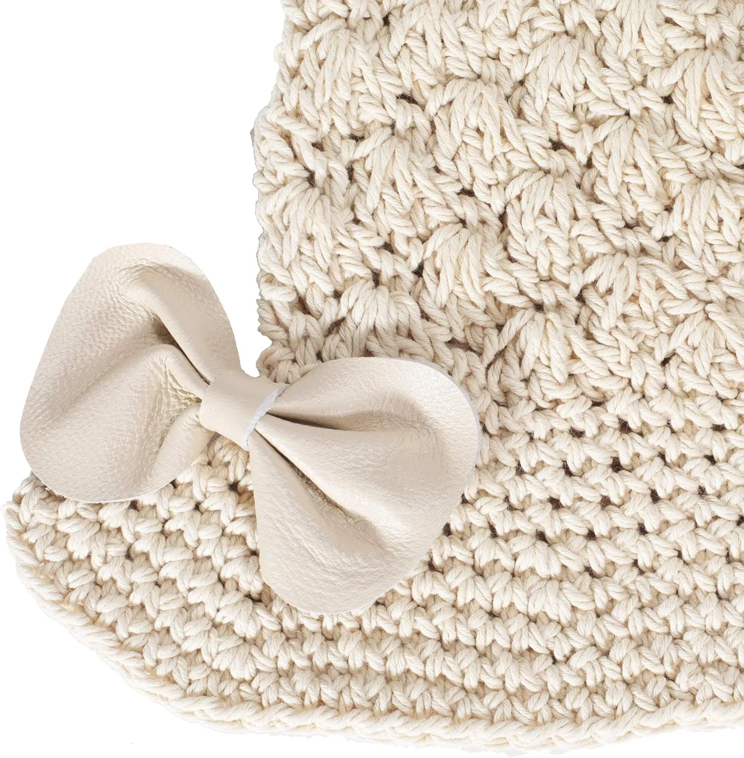 ZLYC Women Winter Crochet Bucket Hat Handmade Cotton Knit Cloche Bowler Hats