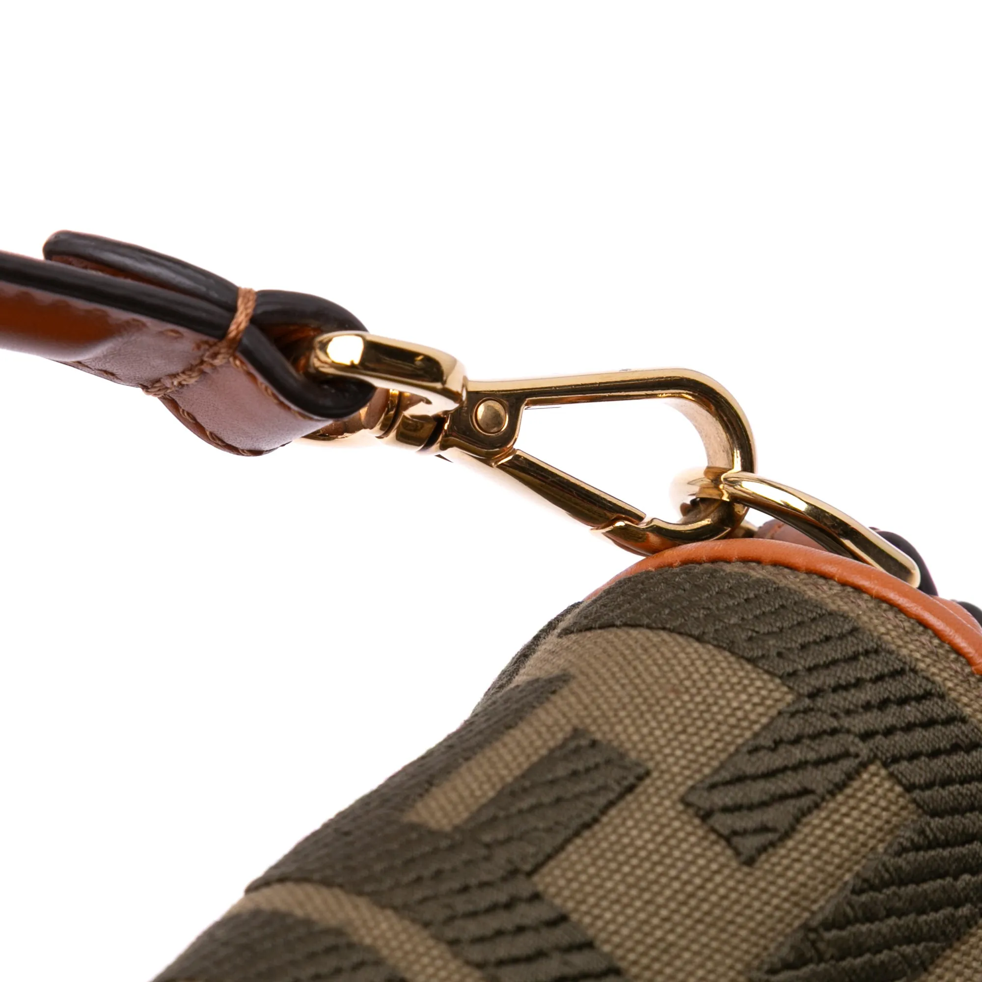 Zucca Embroidered Canvas Baguette Satchel